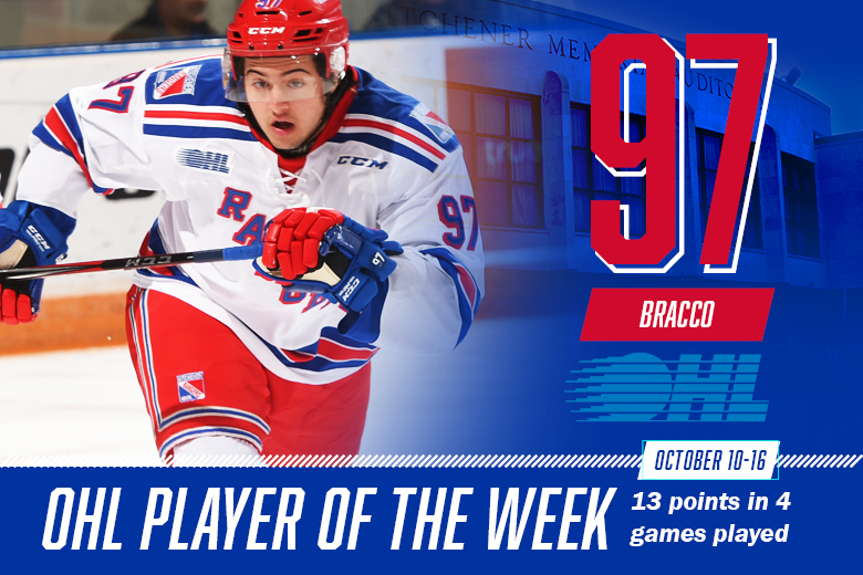 Jeremy Bracco Named Ohl Player Of The Week Kitchener Rangers