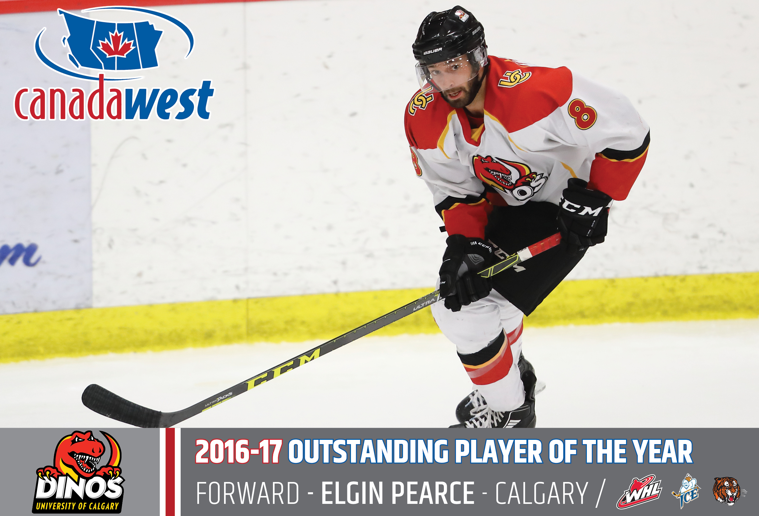 WHL alumnus Elgin Pearce earns Canada West hockey's highest honour