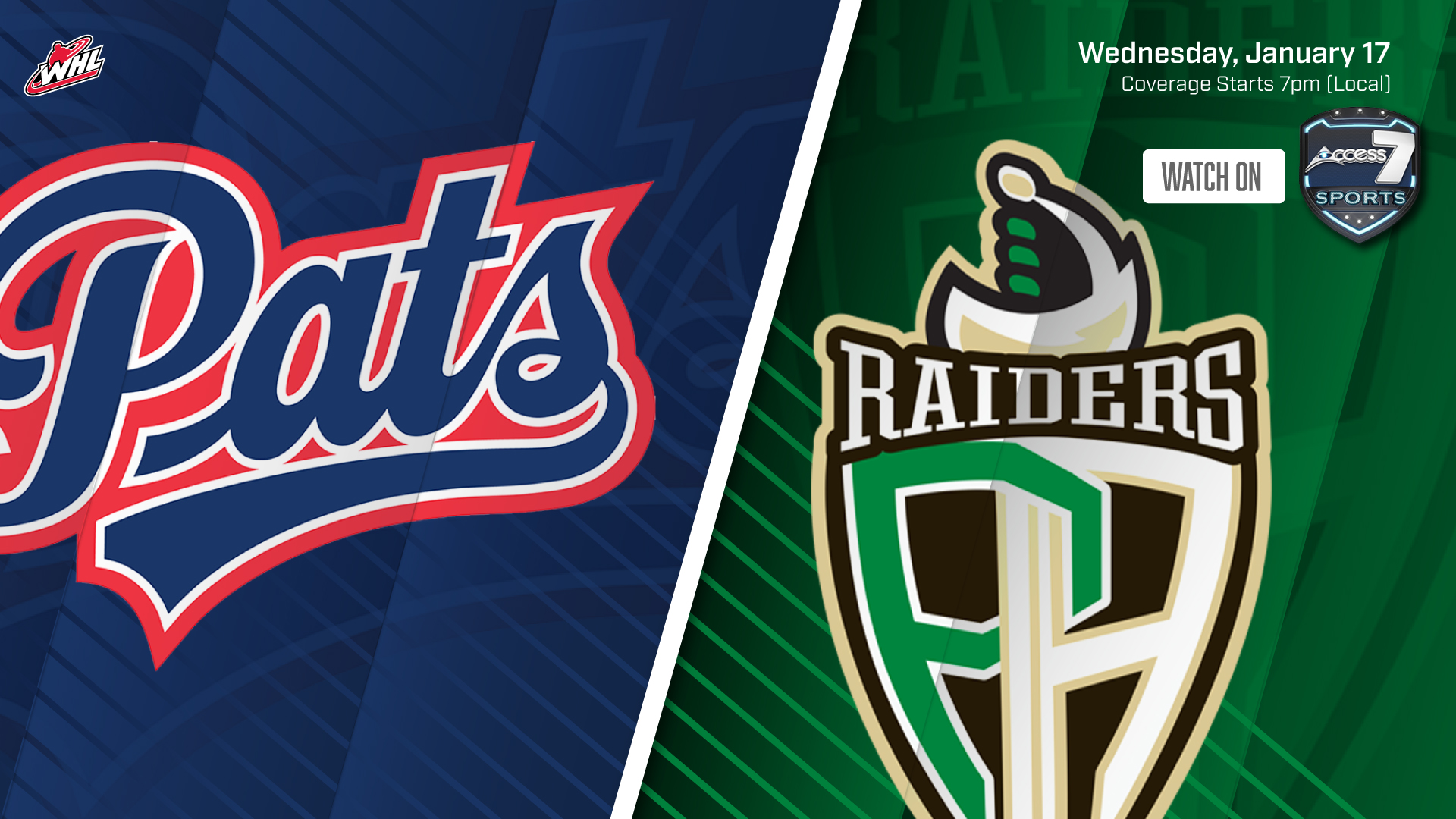 Pats invade Art Hauser Centre to take on Raiders once again in WHL on