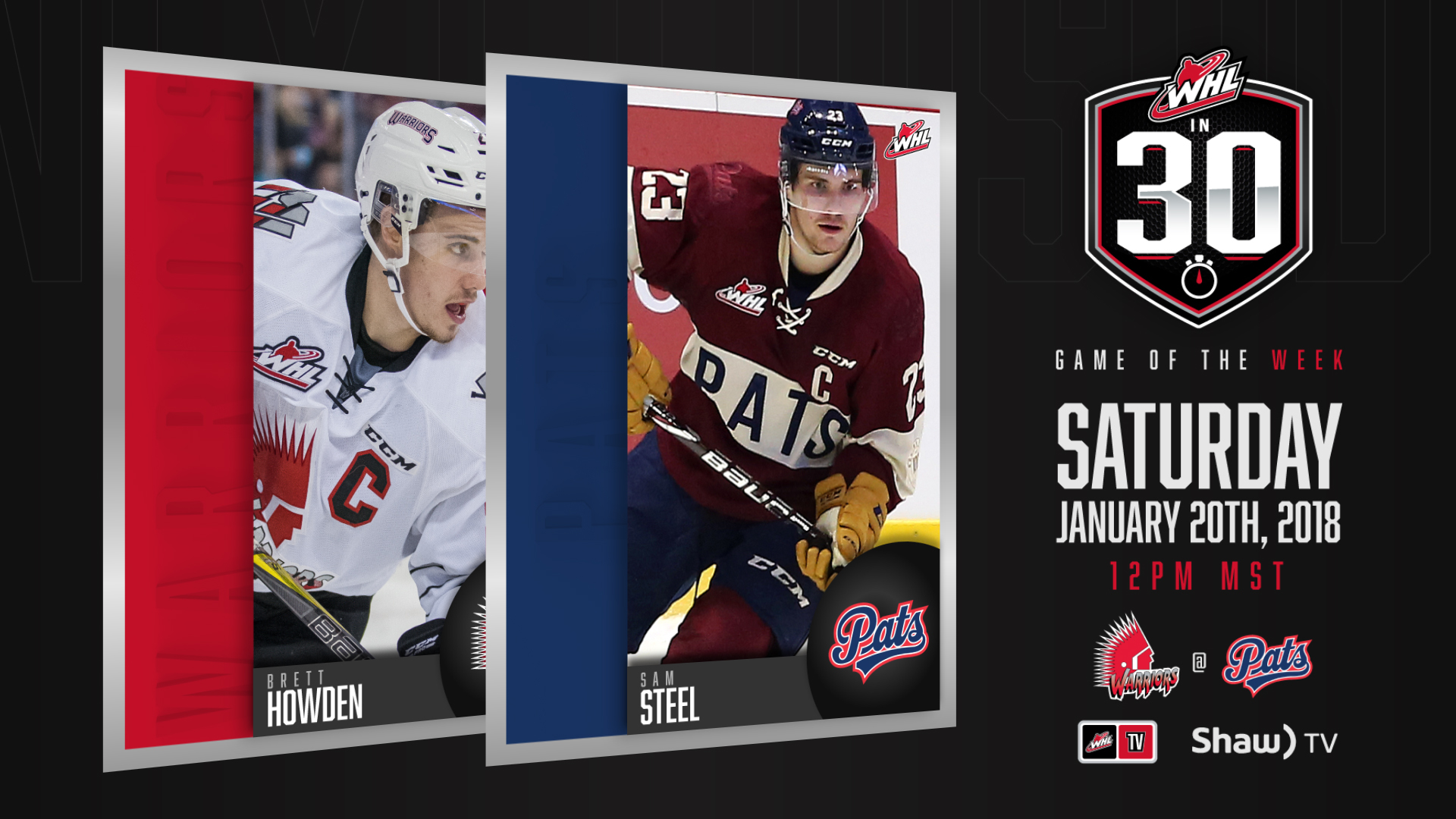 Pats host Warriors to open WHL in 30 schedule Western Hockey League