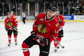 Jake Gricius of the Portland Winterhawks