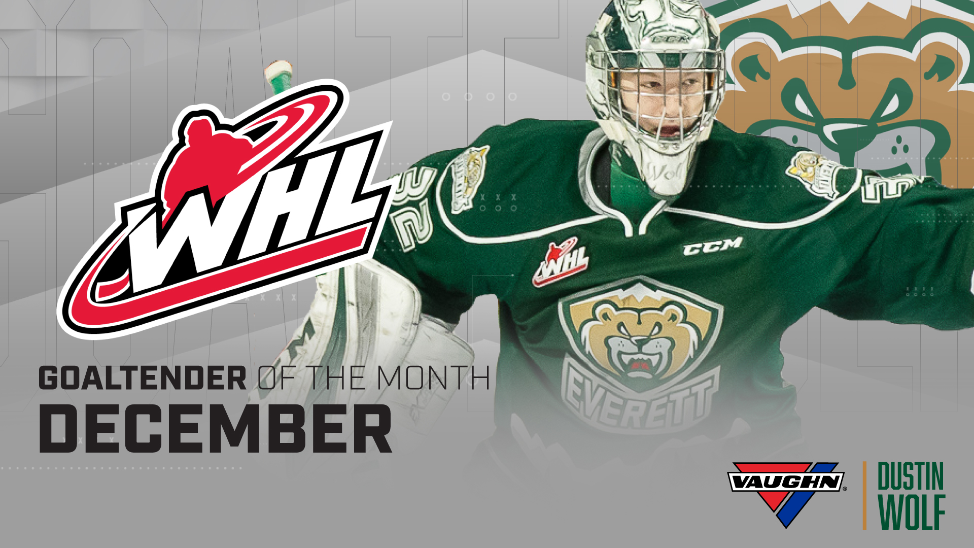 Silvertips' Wolf named WHL Vaughn Goaltender of the Month - Western ...
