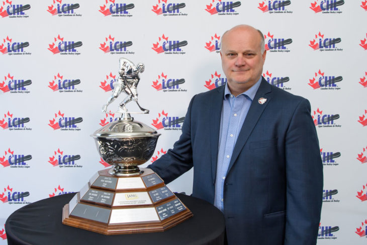 HALIFAX, NS - MAY 25: Memorial Cup Presented by Kia CHL Awards Media session on Saturday, May 25th, 2019 at the Halifax Convention Centre in Halifax, Nova scotia, Canada. (Photo by Vincent Ethier/LHJMQ/CHL)