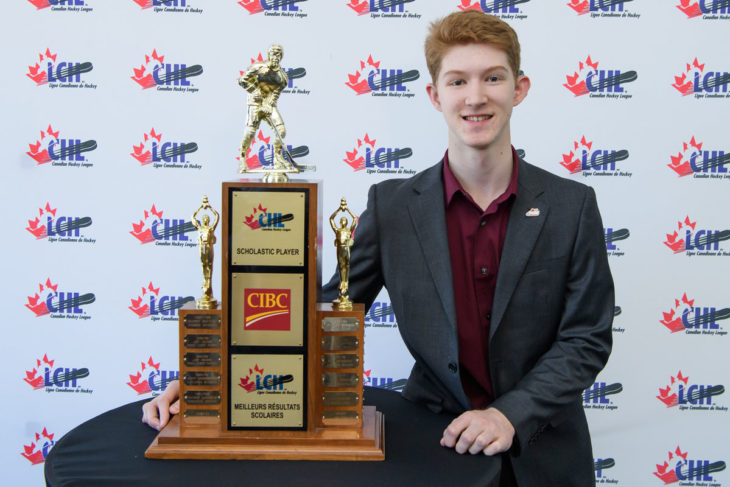 HALIFAX, NS - MAY 25: Memorial Cup Presented by Kia CHL Awards Media session on Saturday, May 25th, 2019 at the Halifax Convention Centre in Halifax, Nova scotia, Canada. (Photo by Vincent Ethier/LHJMQ/CHL)