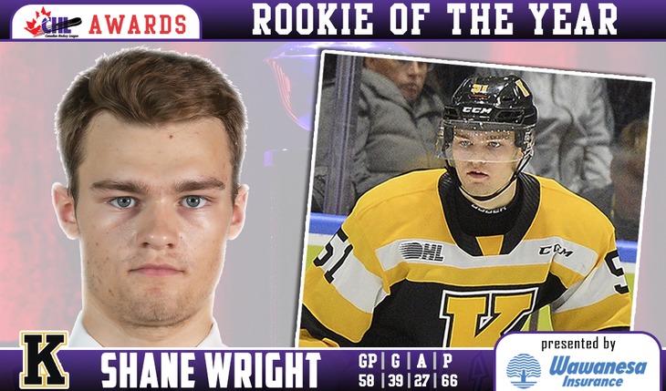 Shane Wright wins CHL Rookie of the Year Award presented